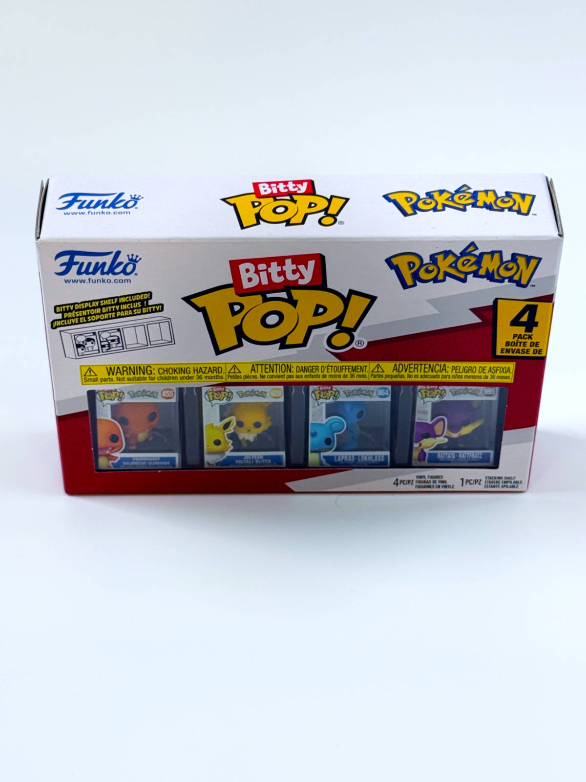 Funko Bitty Pop Charmander 4-Pack mini figuras vista frontal caja sellada