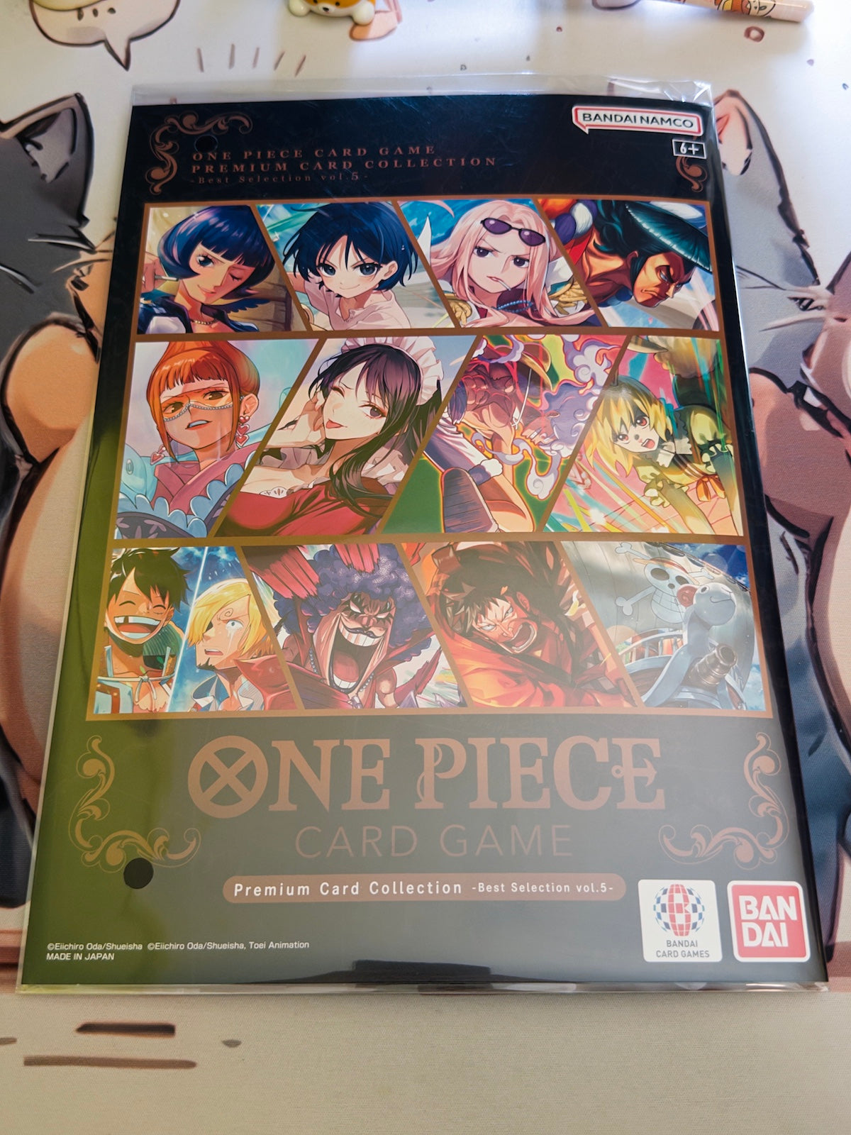 Premium Card Collection Best Selection Vol.5 One Piece Card Game en inglés, producto sellado visto de frente.