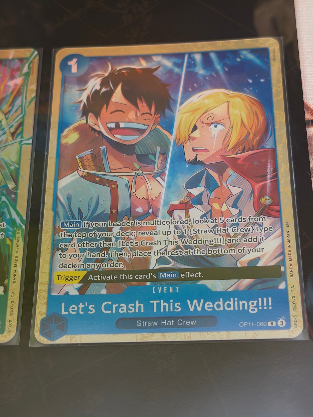 Carta Let’s Crash This Wedding de One Piece Card Game incluida en Premium Card Collection Best Selection Vol.5.