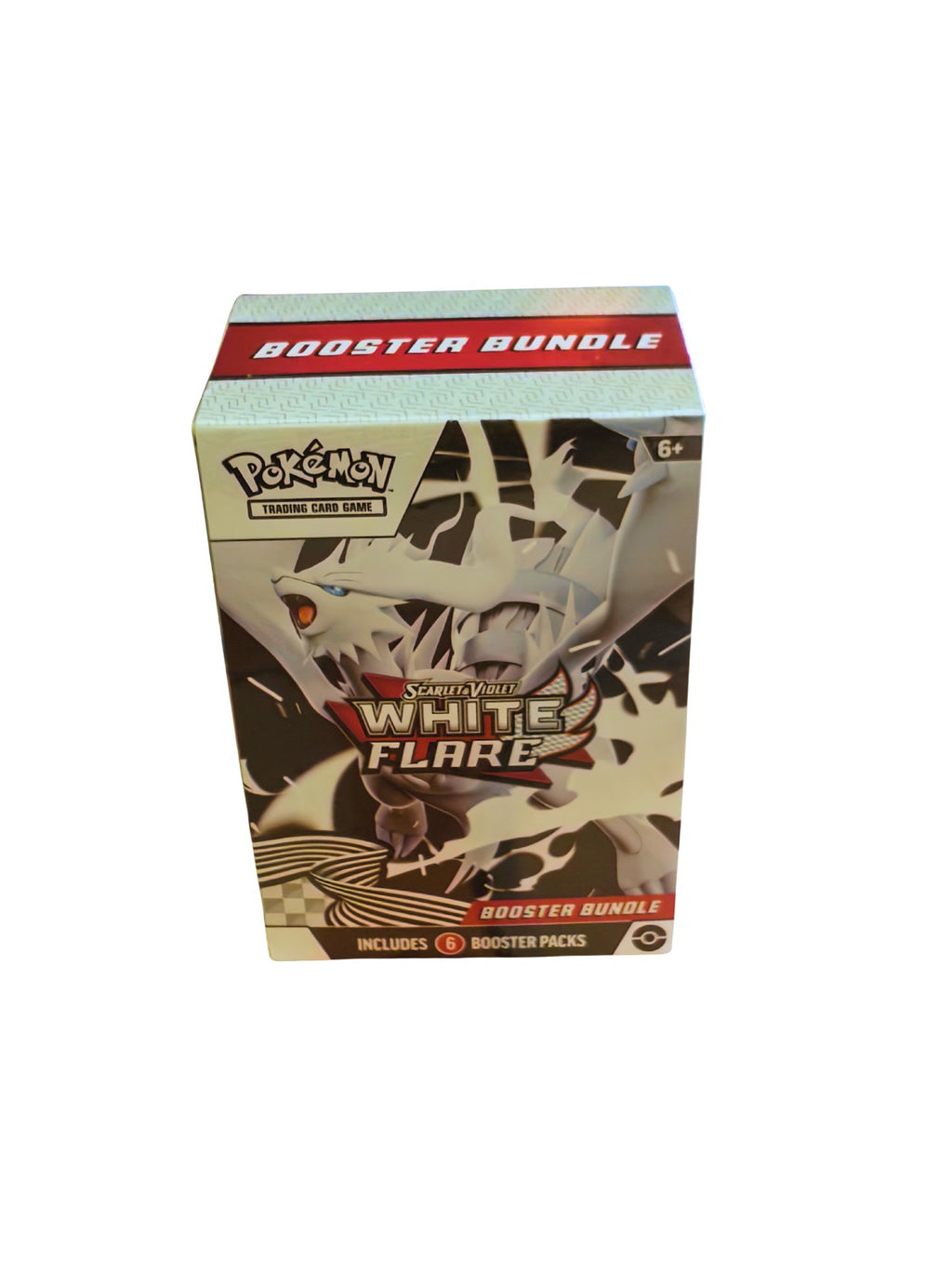 Booster Bundle White Flare Pokémon TCG en inglés, producto sellado visto de frente.