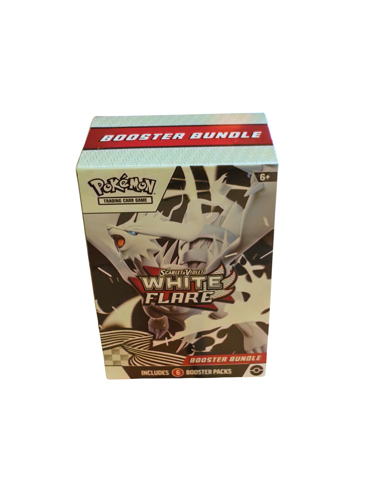 Booster Bundle White Flare Pokémon TCG en inglés, producto sellado visto de frente.