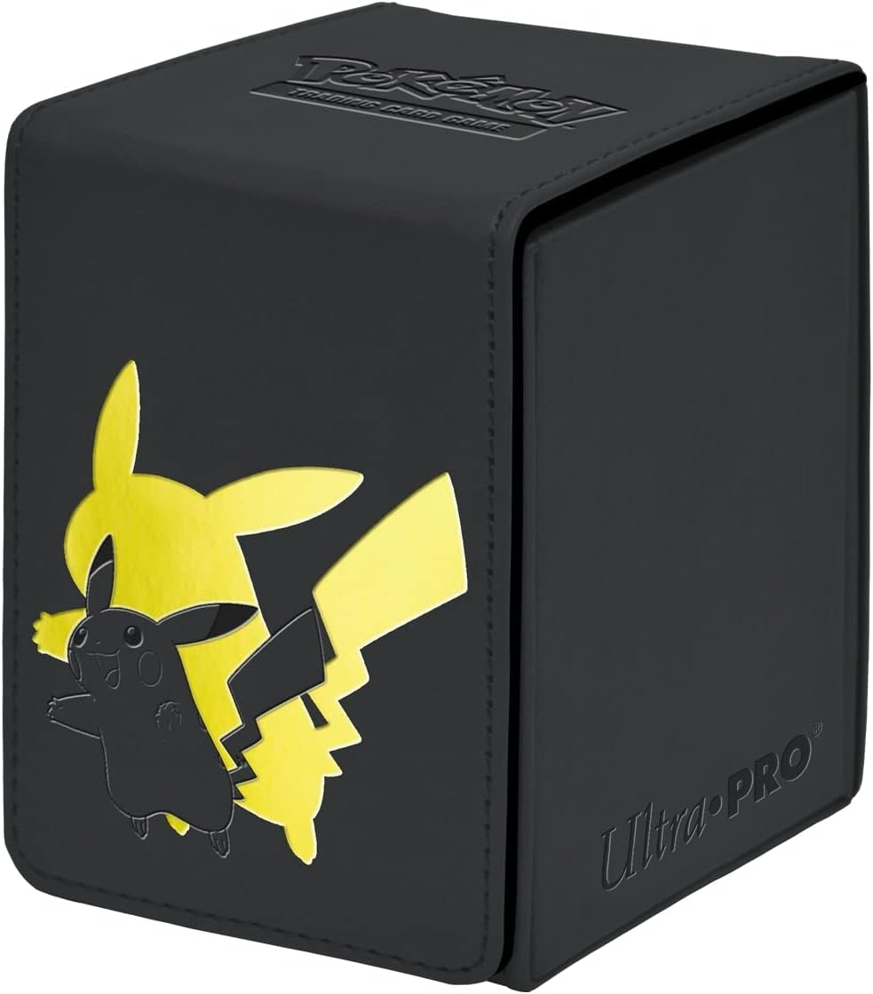 Ultra PRO Alcove Flip Elite Series Pikachu caja negra para mazo Pokémon TCG