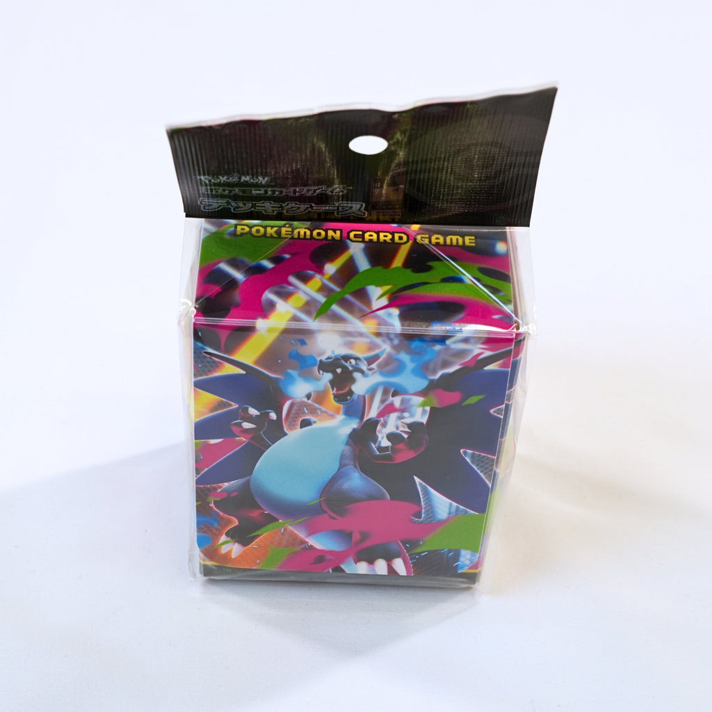 Deck Case Mega Charizard X Pokémon Center Japan japonés vista frontal de pie