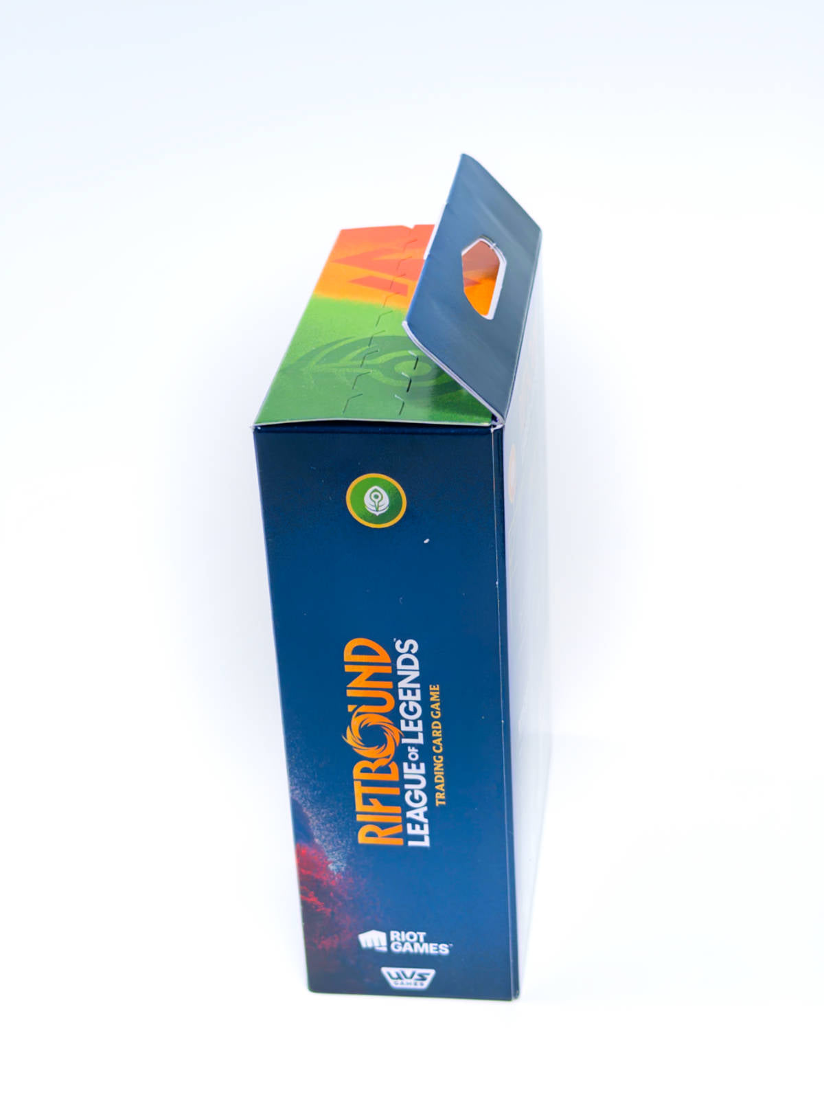 Caja Riftbound Lee Sin Champion Deck vista lateral derecha