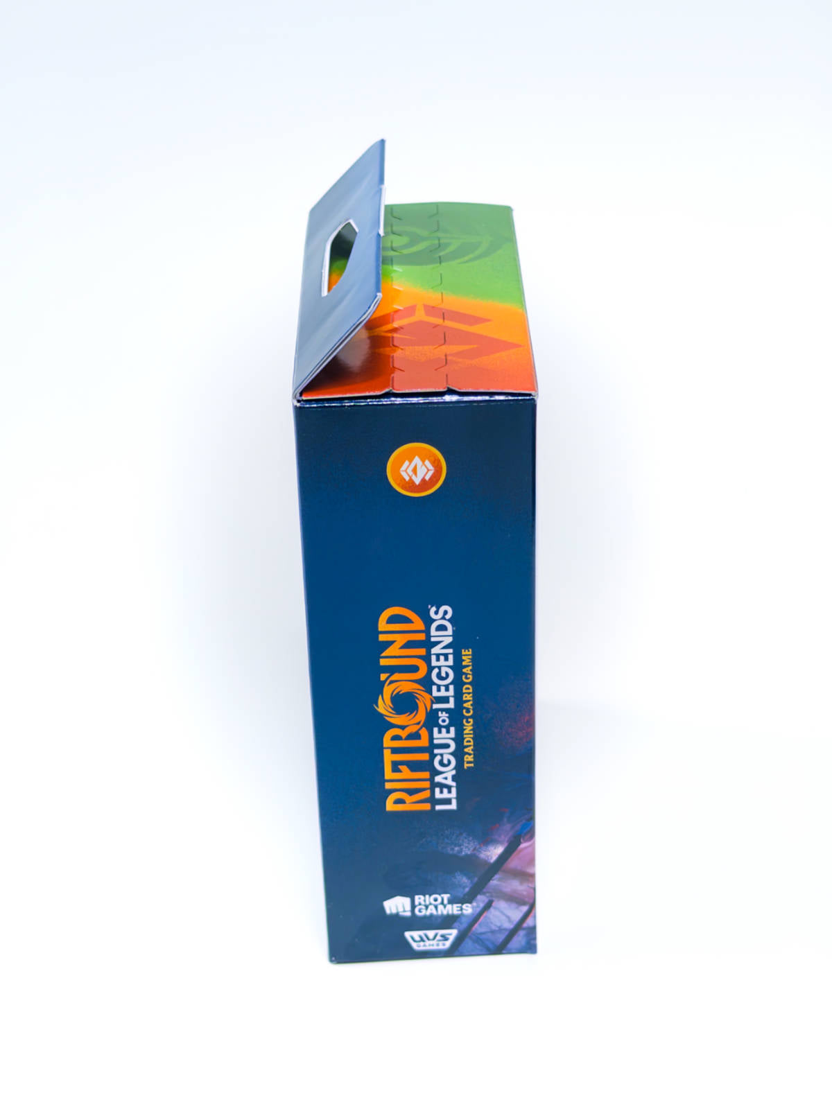 Caja Riftbound Lee Sin Champion Deck vista lateral izquierda